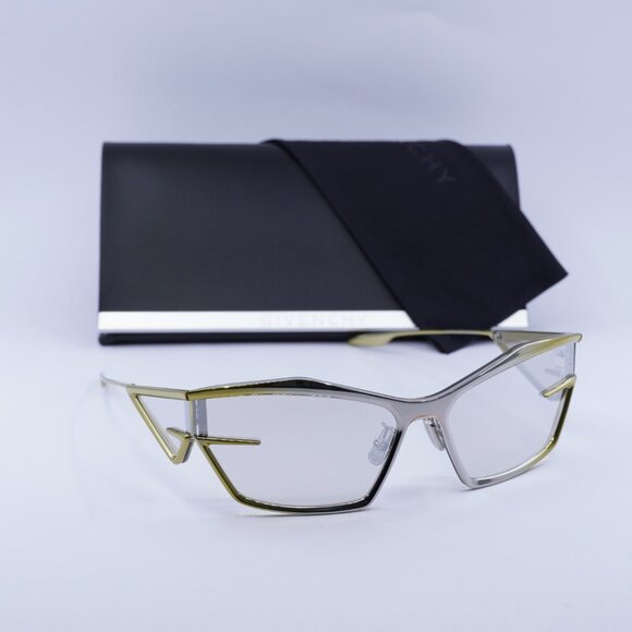 Givenchy GV40066U 39C Geometric Sunglasses - Yellow Gradient/Smoke Mirror - Picture 7 of 10